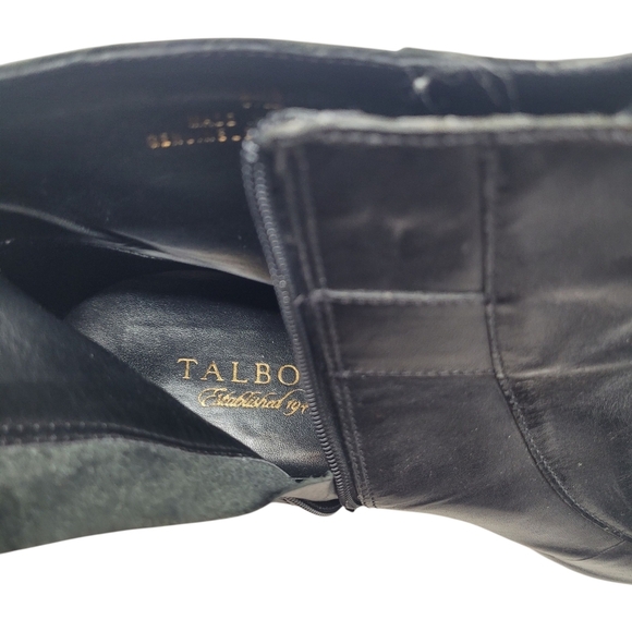 Talbots Black Leather Ankle Heeled Boots Size 8.5 - Picture 5 of 7